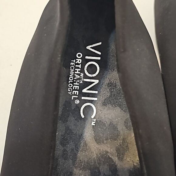 Vionic women’s shoe - Powell. Demi-wedge, 9 Black - Picture 2 of 8